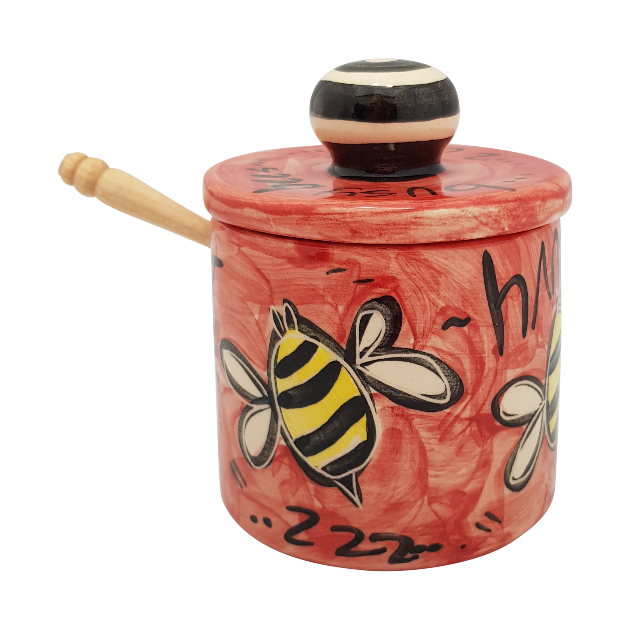 Honey pot with wooden drizzler - Image 3