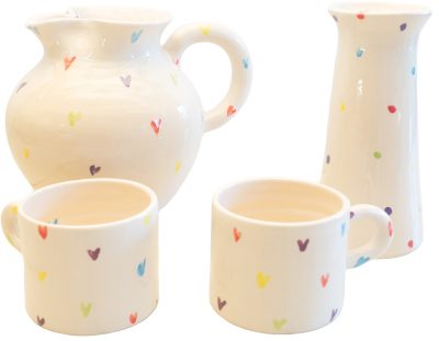 Multi Hearts on Cream